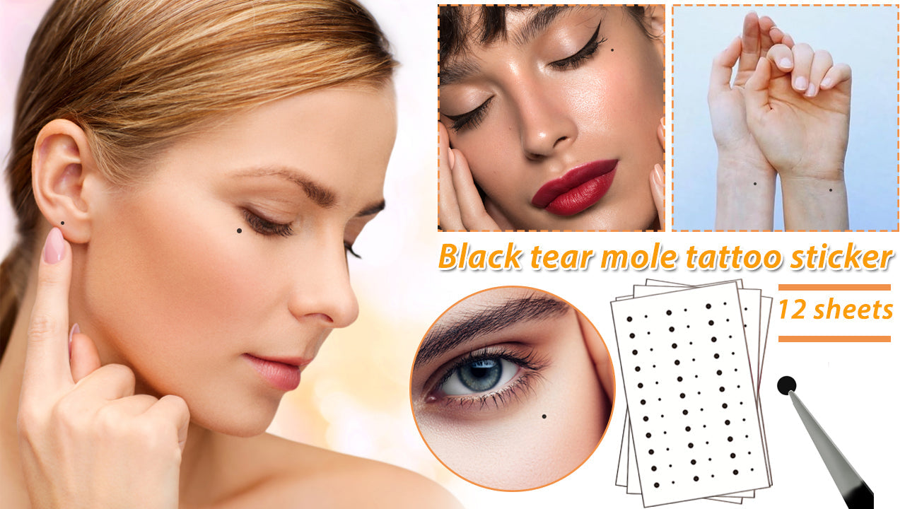 š„Hot Saleš„Black tear mole tattoo sticker