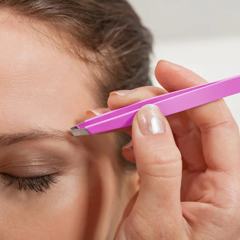 2Pcs Multipurpose Stainless Steel Eyebrow Tweezers