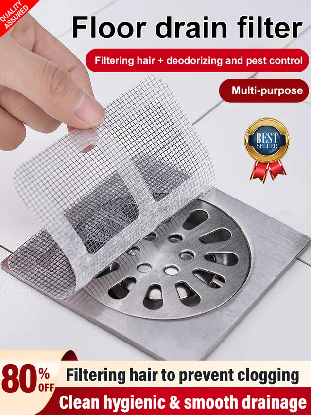 10Pcs Disposable self-adhesive floor drain stickers