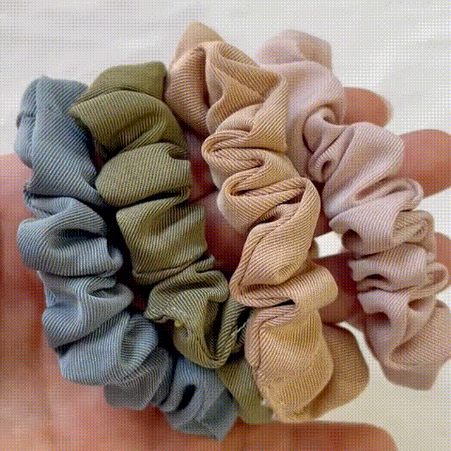 Silky Scrunchies Ponytail Holders(6Pcs)