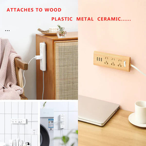 6Pcs Adhesive Punch-free Socket Holder