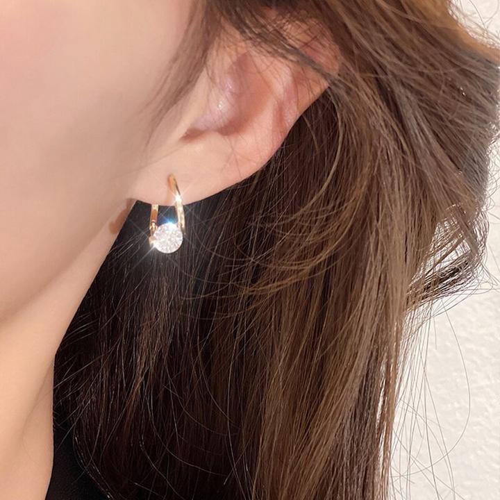 Diamond Gold Interlaced Piercing Earrings