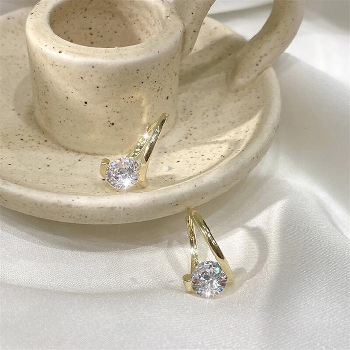 Diamond Gold Interlaced Piercing Earrings