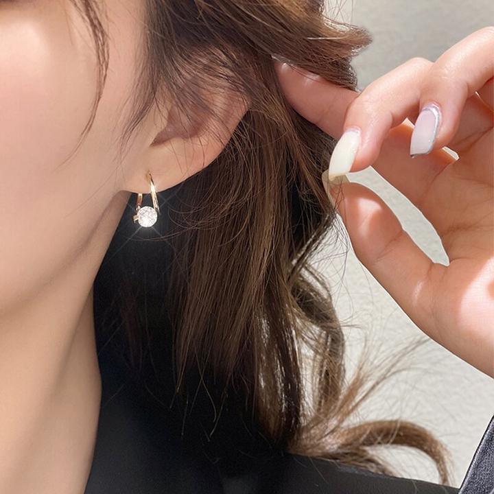 Diamond Gold Interlaced Piercing Earrings