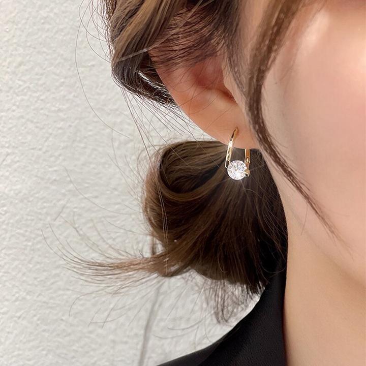 Diamond Gold Interlaced Piercing Earrings