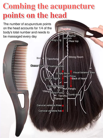 [Ten days without washing hair] Oil removal massage cow horn comb