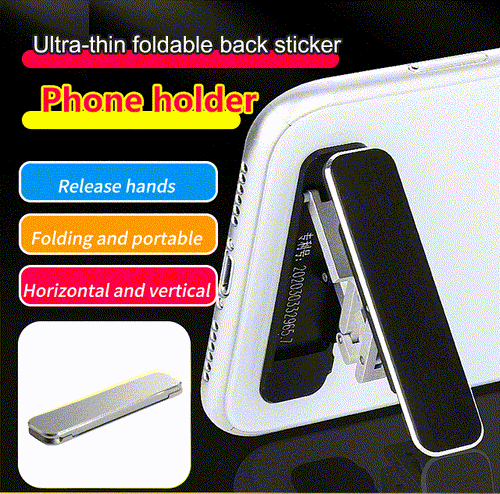 Aluminum Alloy Ultra-Thin BackStick Mini Phone Holder
