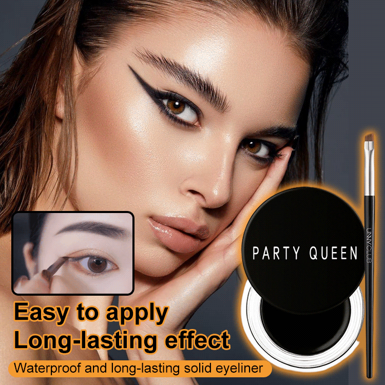 Waterproof and long-lasting solideye liner(with Eyebrow brush）