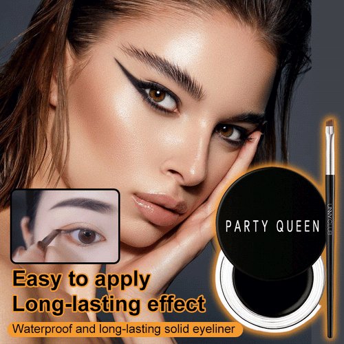 Waterproof and long-lasting solideye liner(with Eyebrow brush）