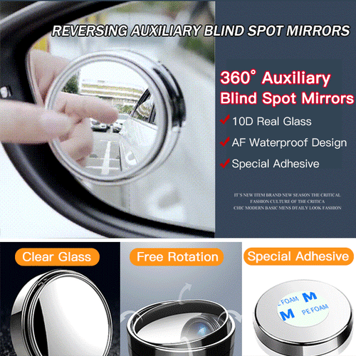 360° Auxiliary Blind Spot Mirrors
