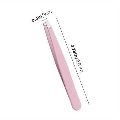 2Pcs Multipurpose Stainless Steel Eyebrow Tweezers