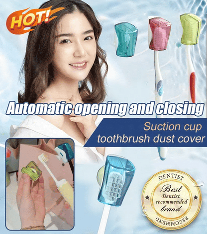 2 Pcs Automatic Opening and Closing Toothbrush Clips
