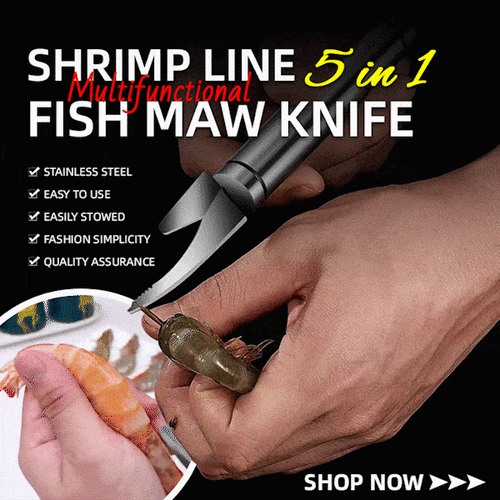 Multifunctional Stainless Steel ShrimpLine Knife