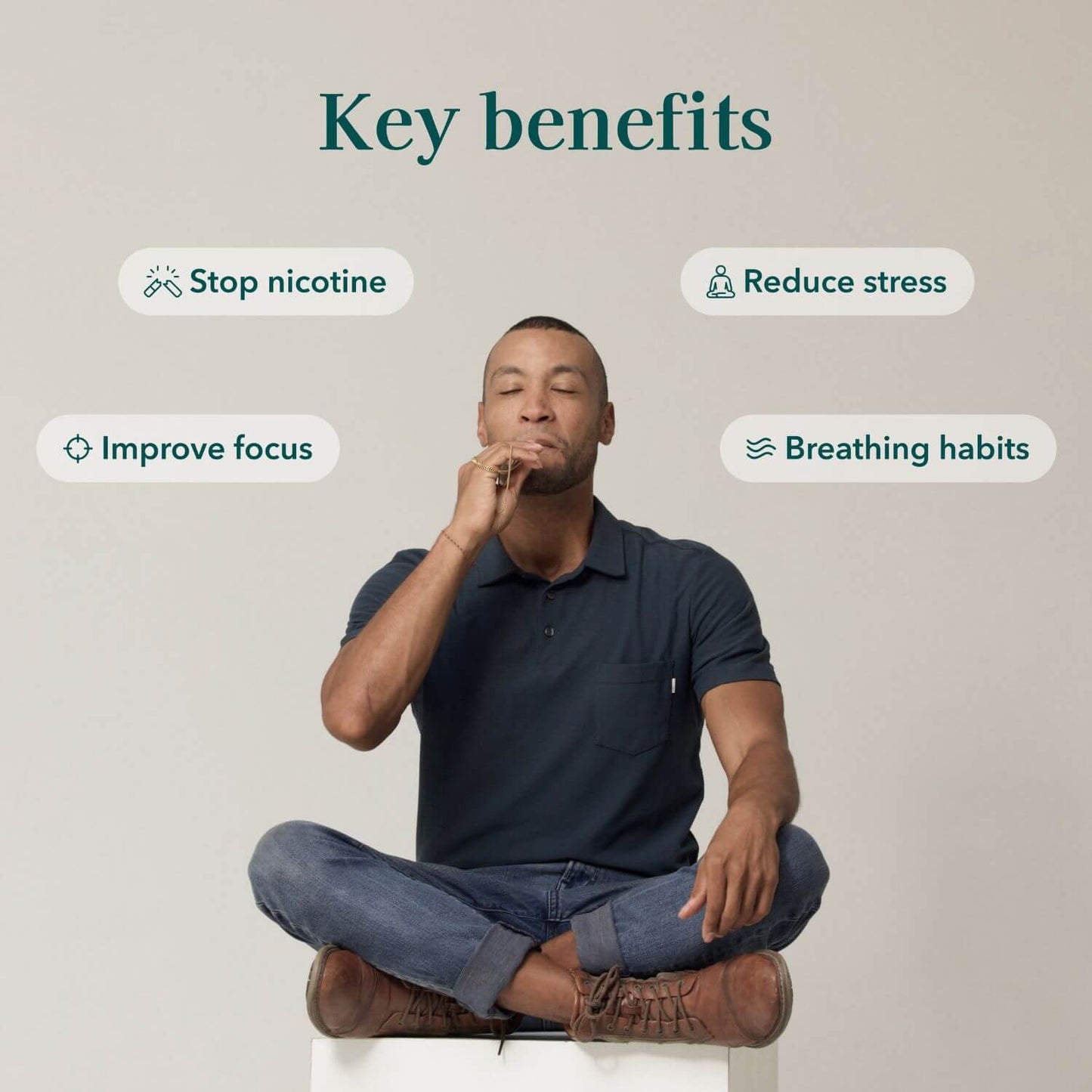 (50% OFF) - Breathing Stress Relief Necklaces for Anxiety Relief, Stop Smoking Aids, holder Lanyard Relax Calming Breath Anxiety,Meditation,Therapy
