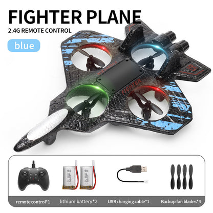 Foam Drone RC✈ Airplane for Kids and Beginners, Remote Control ✨Plane Fighter Jet with LED Light, Auto Hovering, 360° Flip