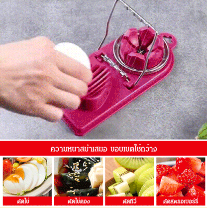 Multi-functional egg slicer