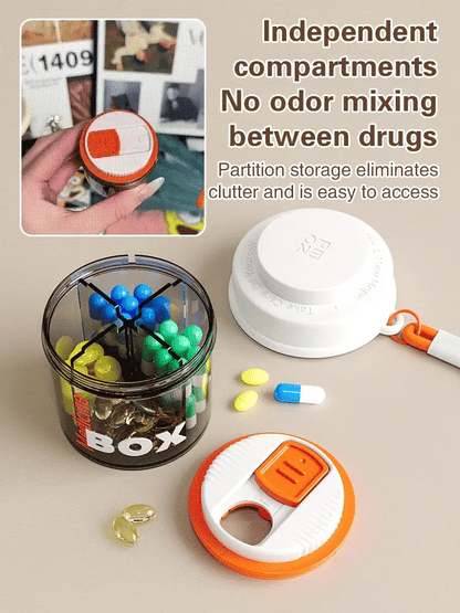 Portable Split Medicine Box with Handle