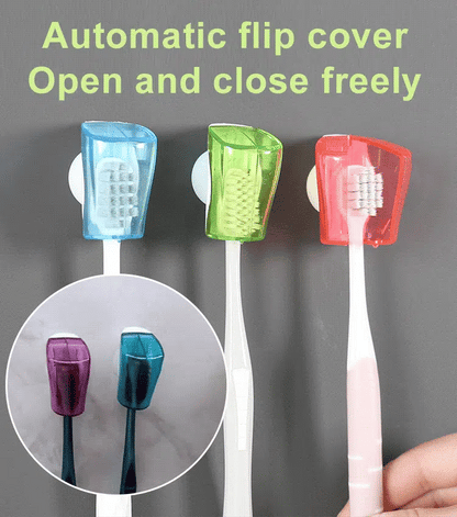 2 Pcs Automatic Opening and Closing Toothbrush Clips