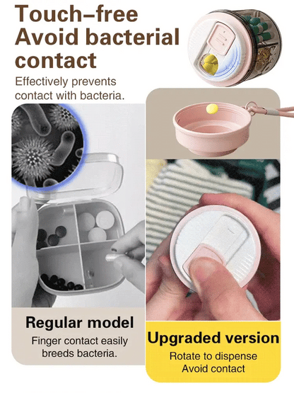 Portable Split Medicine Box with Handle