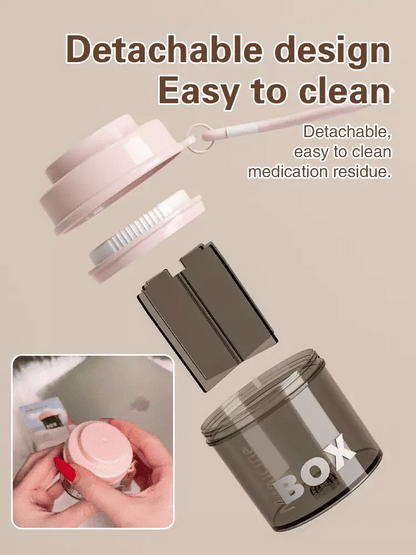 Portable Split Medicine Box with Handle