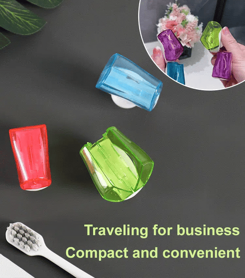 2 Pcs Automatic Opening and Closing Toothbrush Clips