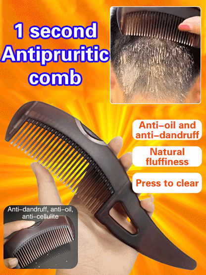 [Ten days without washing hair] Oil removal massage cow horn comb