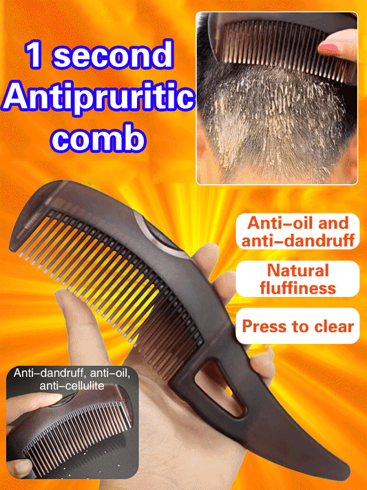[Ten days without washing hair] Oil removal massage cow horn comb