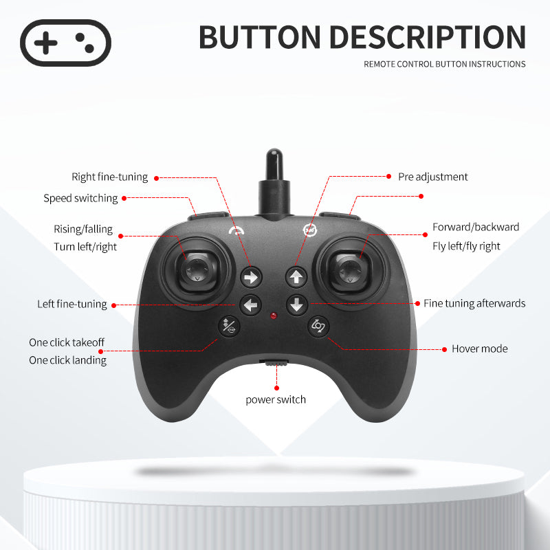 Foam Drone RC✈ Airplane for Kids and Beginners, Remote Control ✨Plane Fighter Jet with LED Light, Auto Hovering, 360° Flip