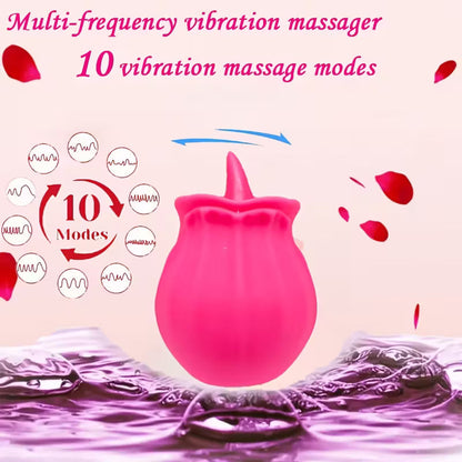 Rose Shape Rechargeable Personal Massager with Multiple Vibration Modes