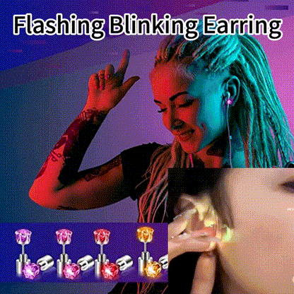 Led Earrings Light Up Flashing Blinking Earring