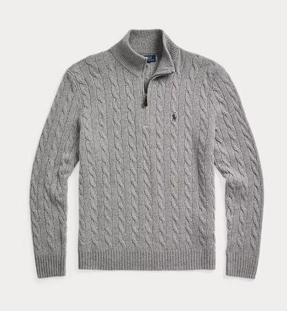 ⏳Time-Limited Special⏰  Polo Ralph Lauren Men's Cable Knit 1/4 Zip Sweater