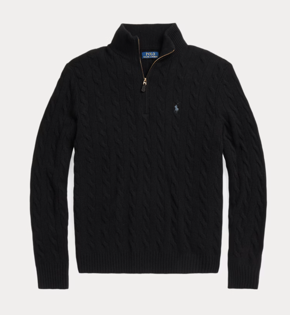 ⏳Time-Limited Special⏰  Polo Ralph Lauren Men's Cable Knit 1/4 Zip Sweater