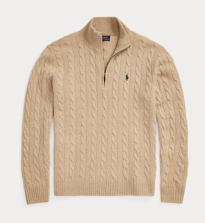 ⏳Time-Limited Special⏰  Polo Ralph Lauren Men's Cable Knit 1/4 Zip Sweater