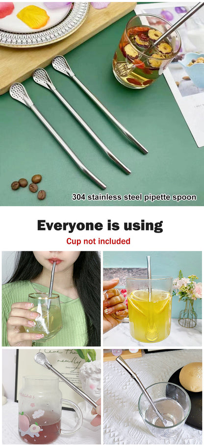 Creative dual-purpose straw spoon