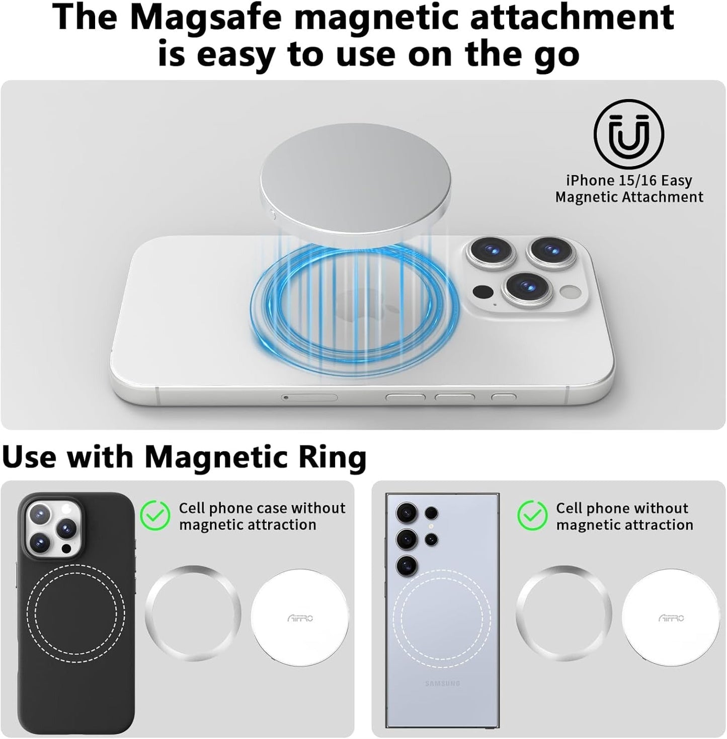 P10 Magnetic PSSD 1TB，for iPhone & Android MagSafe Portable SSD, Upto 2000MB/s-Type-C, SM2320