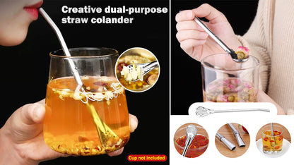 Creative dual-purpose straw spoon