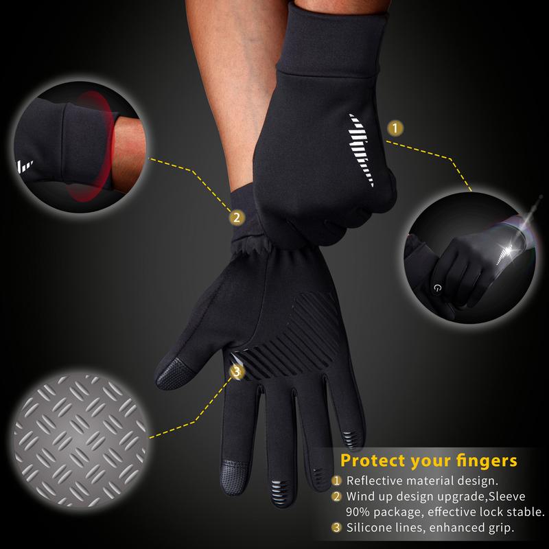Winter Gloves Women / Men Ski Gloves Liners Thermal Warm Touch Screen, Perfect for Cycling, Running, Driving, Hiking, Walking, Texting, Freezer Work, Gardening, and Daily Activities