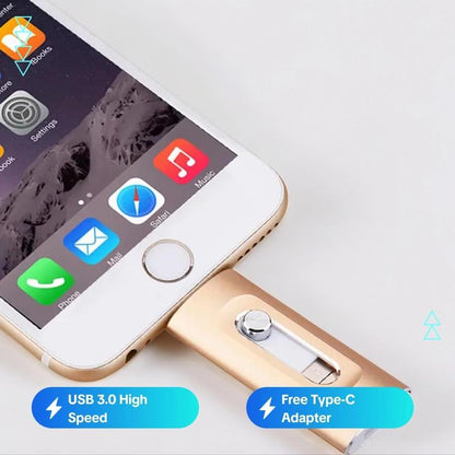⚡3 in 1 Flash Drive⚡ Portable High Speed USB 3.0 Memory Storage
