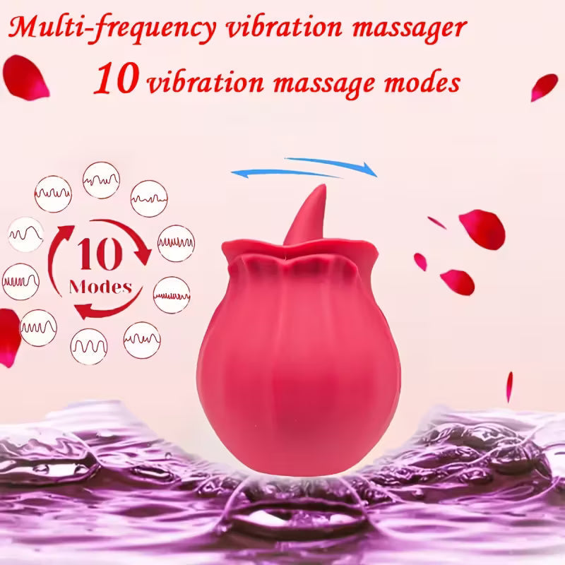 Rose Shape Rechargeable Personal Massager with Multiple Vibration Modes